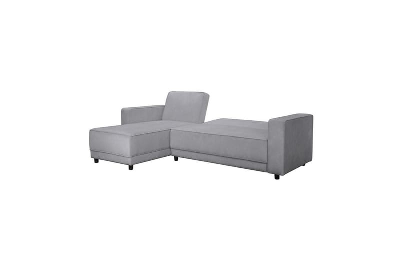 Sovesofa med enkeldivan uten sjeselong Loft24 Sovesofa Allie Ljusgrå,Svart - Møbler - Sofaer - Sovesofaer - Sovesofa divan