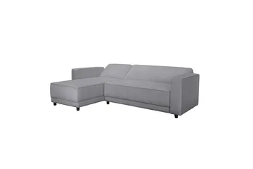 Sovesofa med enkeldivan uten sjeselong Loft24 Sovesofa Allie Ljusgrå,Svart - Møbler - Sofaer - Sovesofaer - Sovesofa divan
