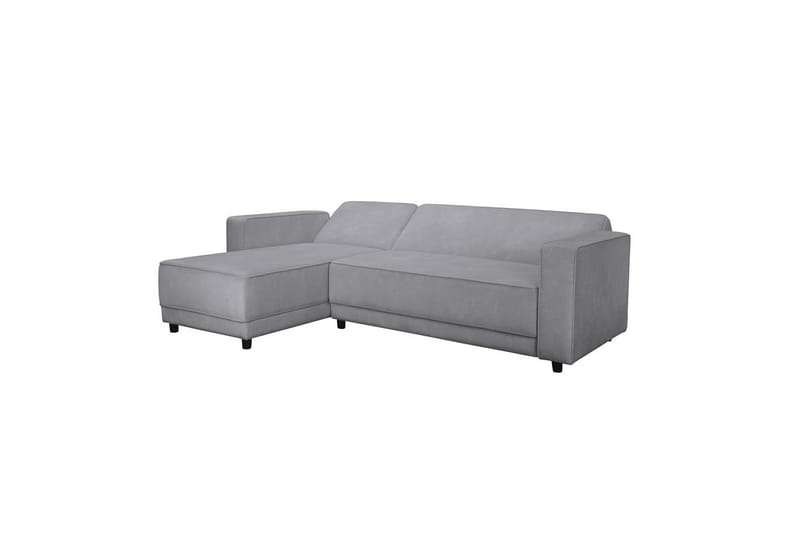 Sovesofa med enkeldivan uten sjeselong Loft24 Sovesofa Allie Ljusgrå,Svart - Møbler - Sofaer - Sovesofaer - Sovesofa divan