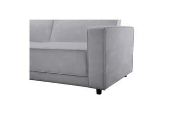 Sovesofa med enkeldivan uten sjeselong Loft24 Sovesofa Allie Ljusgrå,Svart - Møbler - Sofaer - Sovesofaer - Sovesofa divan