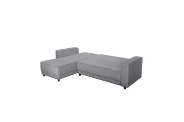 Sovesofa med enkeldivan uten sjeselong Loft24 Sovesofa Allie Ljusgrå,Svart - Møbler - Sofaer - Sovesofaer - Sovesofa divan