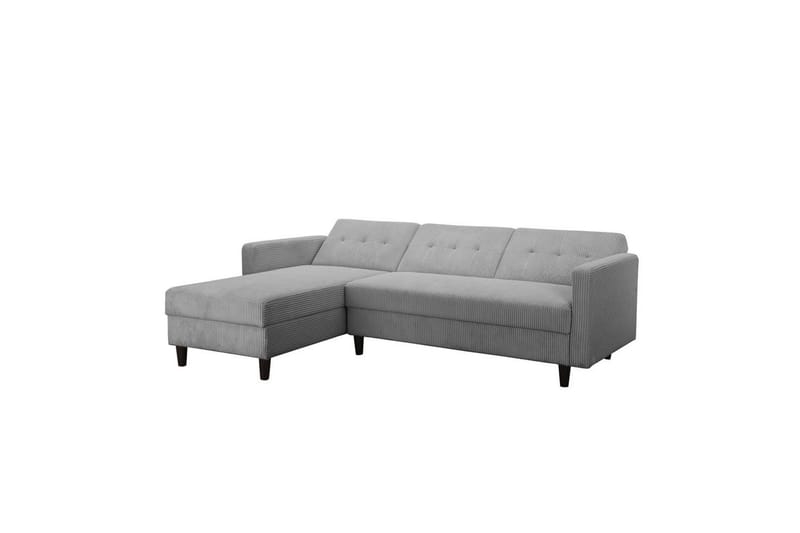 Sovesofa med enkeldivan uten sjeselong Loft24 Sovesofa Hartford II 213x153x82 cm, grå Grå - Møbler - Sofaer - Sovesofaer - Sovesofa divan