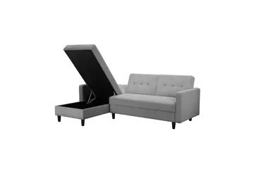Sovesofa med enkeldivan uten sjeselong Loft24 Sovesofa Hartford II 213x153x82 cm, grå Grå - Møbler - Sofaer - Sovesofaer - Sovesofa divan