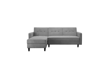 Sovesofa med enkeldivan uten sjeselong Loft24 Sovesofa Hartford II 213x153x82 cm, grå Grå - Møbler - Sofaer - Sovesofaer - Sovesofa divan