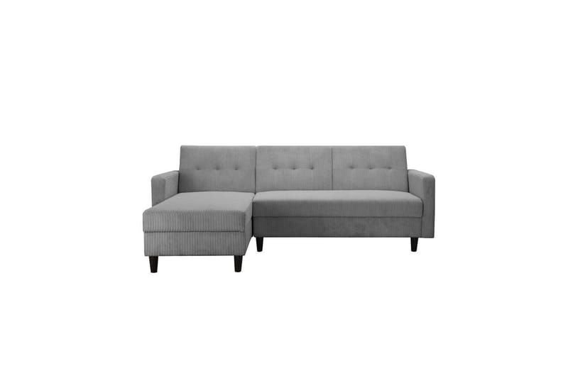 Sovesofa med enkeldivan uten sjeselong Loft24 Sovesofa Hartford II 213x153x82 cm, grå Grå - Møbler - Sofaer - Sovesofaer - Sovesofa divan