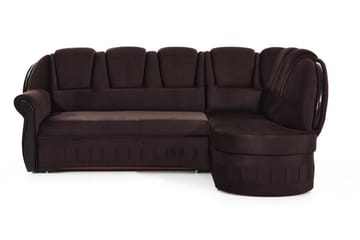 Sovesofa med Sjeselong Amillano Høyre - Brun - Møbler - Sofaer - Sovesofaer - Langsgående sovesofa