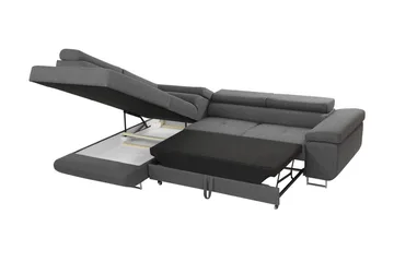 Sovesofa med Sjeselong - Brun - Møbler - Sofaer - Sovesofaer - Langsgående sovesofa