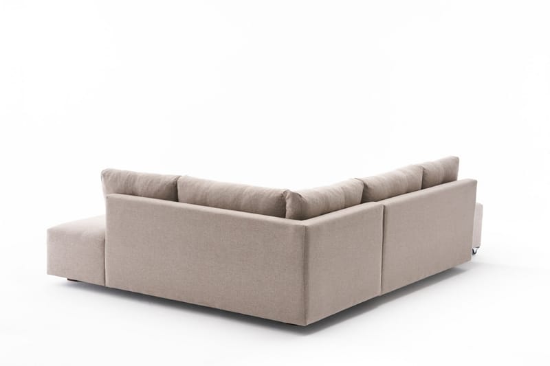 Sovesofa med Sjeselong Cyprus Høyre - Kremhvit/Svart - Møbler - Sofaer - Sovesofaer - Forovervendt sovesofa