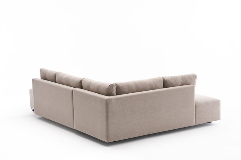 Sovesofa med Sjeselong Cyprus Venstre - Kremhvit/Svart - Møbler - Sofaer - Sovesofaer - Forovervendt sovesofa