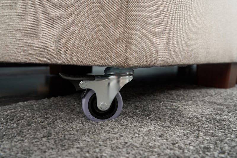 Sovesofa med Sjeselong Cyprus Venstre - Kremhvit/Svart - Møbler - Sofaer - Sovesofaer - Forovervendt sovesofa