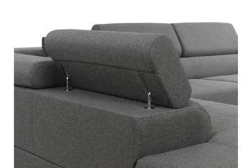 Sovesofa med Sjeselong - Grå - Møbler - Sofaer - Sovesofaer - Langsgående sovesofa