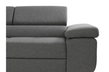 Sovesofa med Sjeselong - Grå - Møbler - Sofaer - Sovesofaer - Langsgående sovesofa
