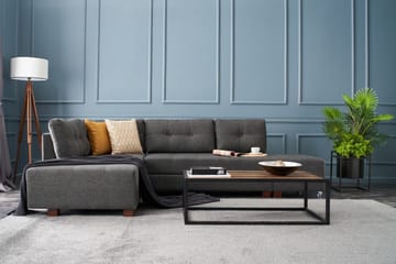 Sovesofa med sjeselong Kypros Venstre - Antrasitt / Svart - Møbler - Sofaer - Sovesofaer - Forovervendt sovesofa