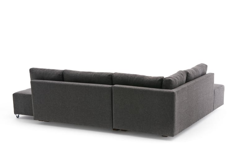 Sovesofa med sjeselong Kypros Venstre - Antrasitt / Svart - Møbler - Sofaer - Sovesofaer - Forovervendt sovesofa