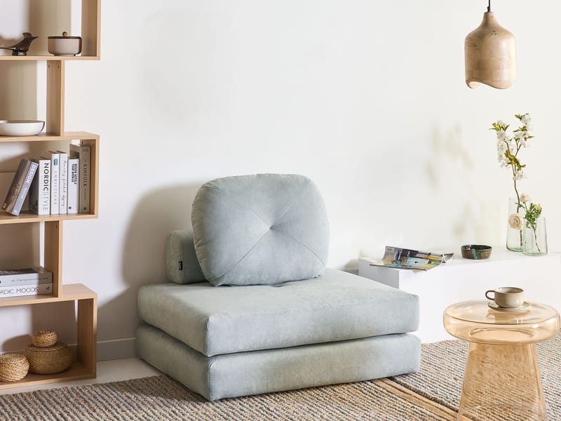 Sovesofa Olden - Lyseblå - Møbler - Sofaer - Sovesofaer - Forovervendt sovesofa