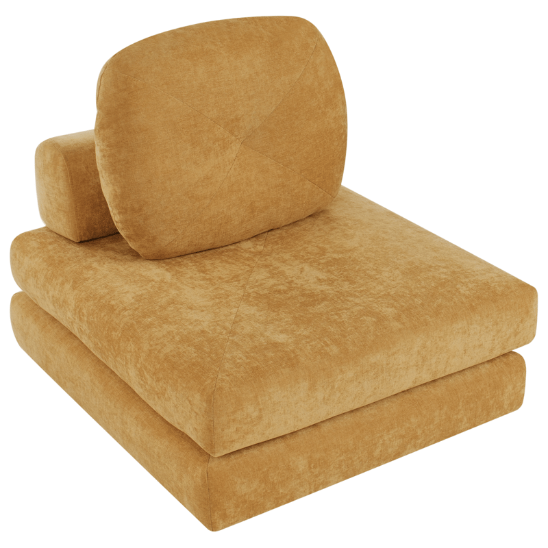 Sovesofa Olden - Sennepsgul - Møbler - Sofaer - Sovesofaer - Forovervendt sovesofa