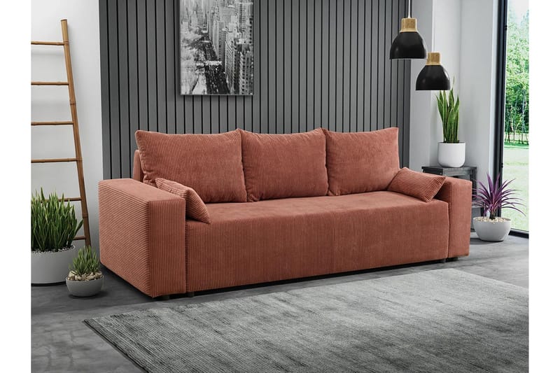 Sovesofa - Rosa - Møbler - Sofaer - Sovesofaer - Langsgående sovesofa