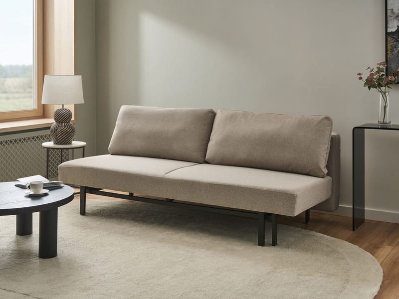 Sovesofa Roykka - Beige - Møbler - Sofaer - Sovesofaer - 3 seters sovesofa