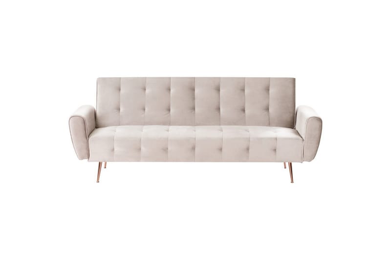Sovesofa Selnes - Beige, kobber - Møbler - Sofaer - Sovesofaer - 3 seters sovesofa