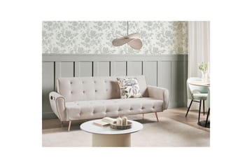 Sovesofa Selnes - Beige, kobber - Møbler - Sofaer - Sovesofaer - 3 seters sovesofa