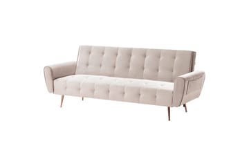 Sovesofa Selnes - Beige, kobber - Møbler - Sofaer - Sovesofaer - 3 seters sovesofa