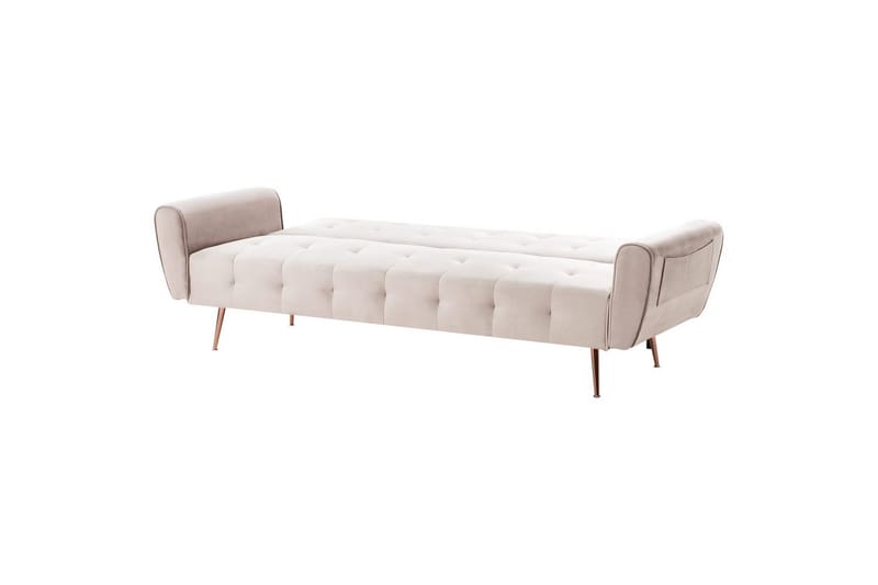 Sovesofa Selnes - Beige, kobber - Møbler - Sofaer - Sovesofaer - 3 seters sovesofa