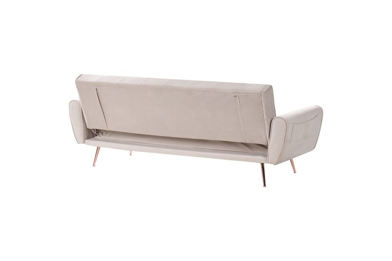 Sovesofa Selnes - Beige, kobber - Møbler - Sofaer - Sovesofaer - 3 seters sovesofa
