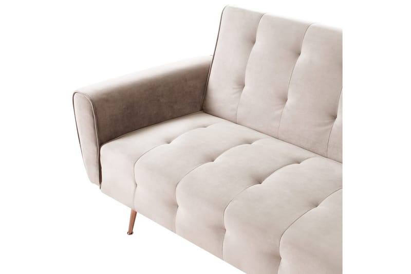 Sovesofa Selnes - Beige, kobber - Møbler - Sofaer - Sovesofaer - 3 seters sovesofa