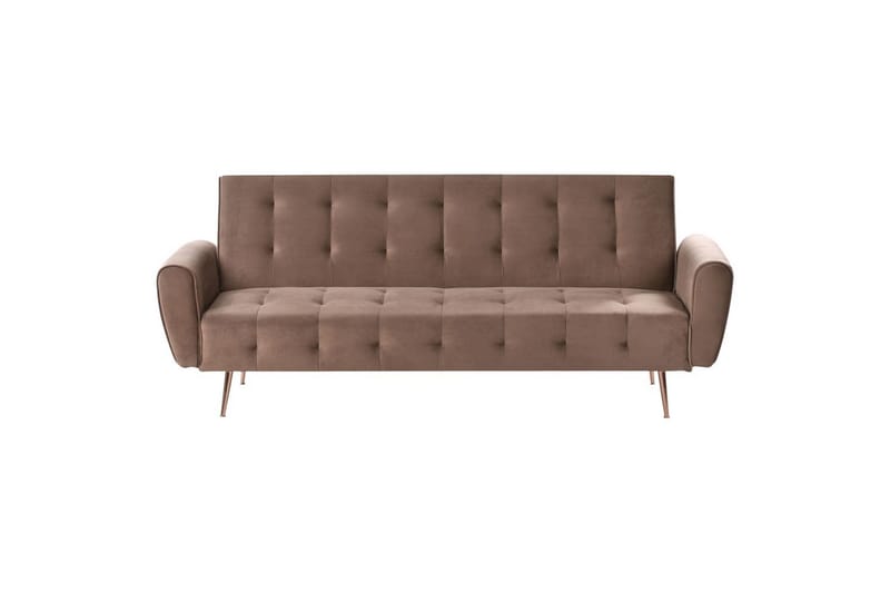 Sovesofa Selnes - Brun, kobber - Møbler - Sofaer - Sovesofaer - 3 seters sovesofa