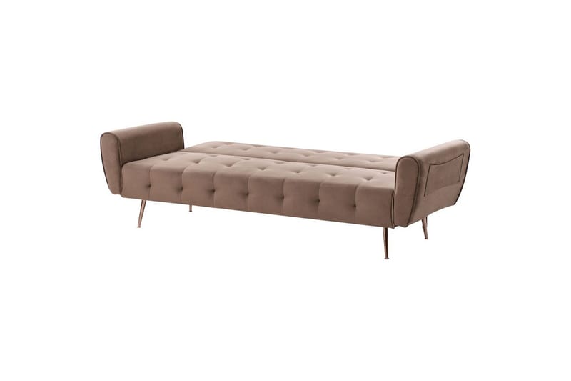Sovesofa Selnes - Brun, kobber - Møbler - Sofaer - Sovesofaer - 3 seters sovesofa