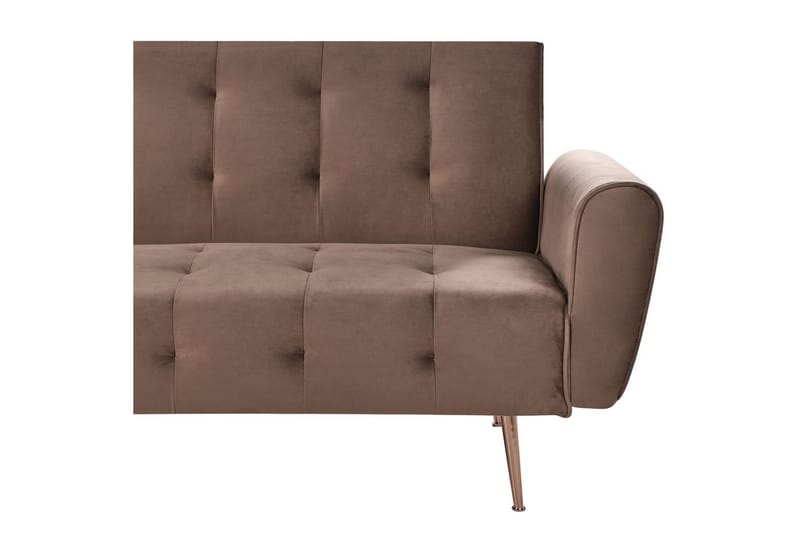 Sovesofa Selnes - Brun, kobber - Møbler - Sofaer - Sovesofaer - 3 seters sovesofa