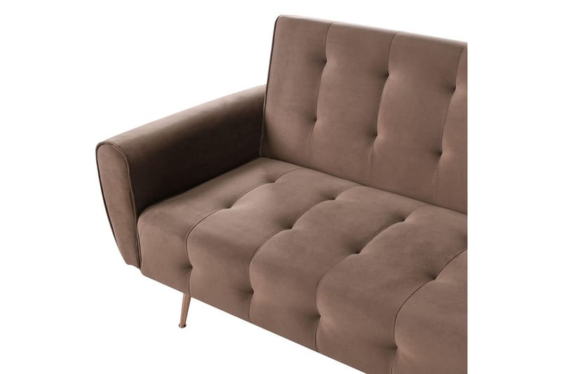 Sovesofa Selnes - Brun, kobber - Møbler - Sofaer - Sovesofaer - 3 seters sovesofa