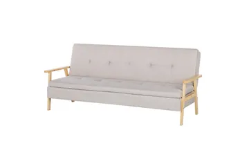 Sovesofa Tjorn - Beige, lyst tre, Beige, Lys Tre, 185x110 cm - Møbler - Sofaer - Sovesofaer - 3 seters sovesofa