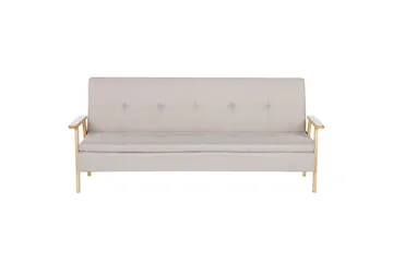 Sovesofa Tjorn - Beige, lyst tre, Beige, Lys Tre, 185x110 cm - Møbler - Sofaer - Sovesofaer - 3 seters sovesofa