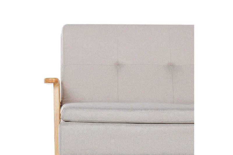 Sovesofa Tjorn - Beige, lyst tre, Beige, Lys Tre, 185x110 cm - Møbler - Sofaer - Sovesofaer - 3 seters sovesofa