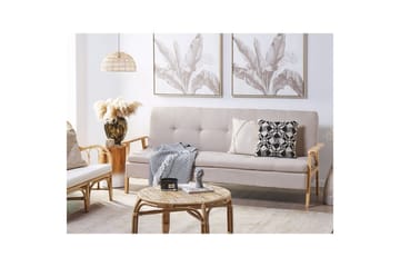 Sovesofa Tjorn - Beige, lyst tre, Beige, Lys Tre, 185x110 cm - Møbler - Sofaer - Sovesofaer - 3 seters sovesofa