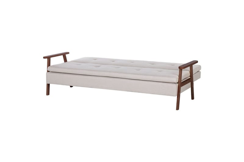 Sovesofa Tjorn - Beige, mørkt tre, 185x110 cm - Møbler - Sofaer - Sovesofaer - 3 seters sovesofa