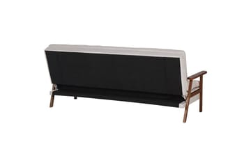 Sovesofa Tjorn - Beige, mørkt tre, 185x110 cm - Møbler - Sofaer - Sovesofaer - 3 seters sovesofa