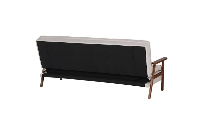 Sovesofa Tjorn - Beige, mørkt tre, 185x110 cm - Møbler - Sofaer - Sovesofaer - 3 seters sovesofa