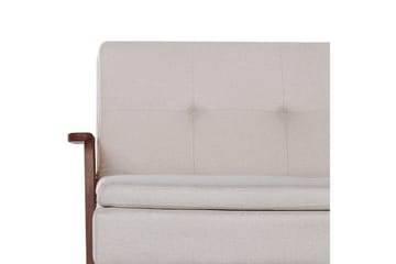 Sovesofa Tjorn - Beige, mørkt tre, 185x110 cm - Møbler - Sofaer - Sovesofaer - 3 seters sovesofa