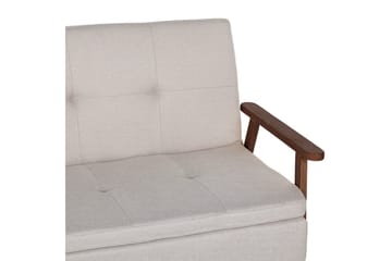 Sovesofa Tjorn - Beige, mørkt tre, 185x110 cm - Møbler - Sofaer - Sovesofaer - 3 seters sovesofa