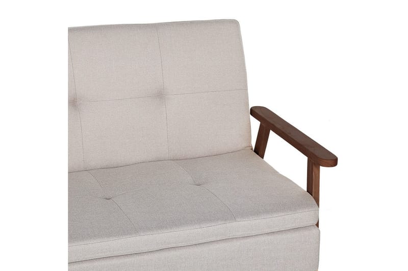 Sovesofa Tjorn - Beige, mørkt tre, 185x110 cm - Møbler - Sofaer - Sovesofaer - 3 seters sovesofa