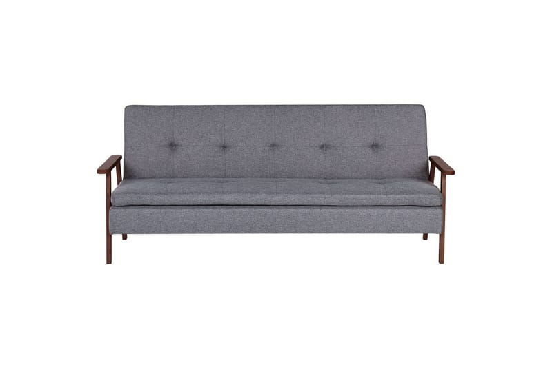 Sovesofa Tjorn, Grå, mørkt tre, 185x110 cm