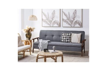 Sovesofa Tjorn - Grå, mørkt tre, 185x110 cm - Møbler - Sofaer - Sovesofaer - 3 seters sovesofa