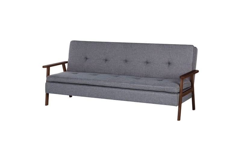 Sovesofa Tjorn - Grå, mørkt tre, 185x110 cm - Møbler - Sofaer - Sovesofaer - 3 seters sovesofa
