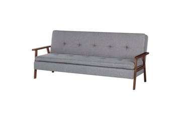 Sovesofa Tjorn - Lys grå, mørkt tre, 185x110 cm - Møbler - Sofaer - Sovesofaer - 3 seters sovesofa