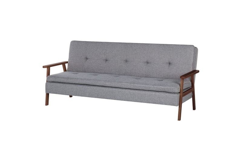 Sovesofa Tjorn - Lys grå, mørkt tre, 185x110 cm - Møbler - Sofaer - Sovesofaer - 3 seters sovesofa