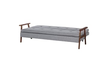 Sovesofa Tjorn - Lys grå, mørkt tre, 185x110 cm - Møbler - Sofaer - Sovesofaer - 3 seters sovesofa