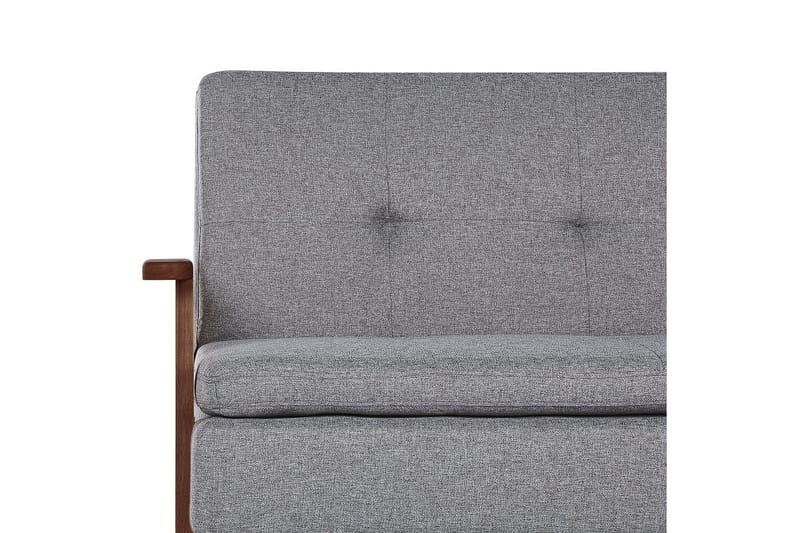 Sovesofa Tjorn - Lys grå, mørkt tre, 185x110 cm - Møbler - Sofaer - Sovesofaer - 3 seters sovesofa