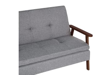 Sovesofa Tjorn - Lys grå, mørkt tre, 185x110 cm - Møbler - Sofaer - Sovesofaer - 3 seters sovesofa